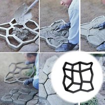 DIY 포장 금형 홈 정원 바닥 도로 콘크리트 스테핑 진입로 돌 경로 금형 파티오 검정색 플라스틱 만들기, 01 러시아