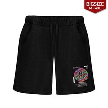 투체인지 네온써클 여름 5부 면 트레이닝 빅사이즈 츄리닝 밴딩 5부 반바지