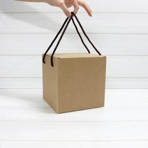 다용도42호 150x150x150/100개 답례품 선물상자 꿀 효소액 과일수제청 액기스 즙 잼 크라프트 큰튼끈 명절