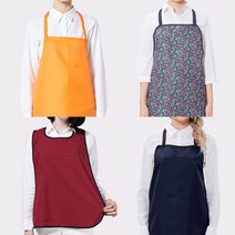 손님앞치마 인쇄 자수 가능 단체복 주방 식당 업소용 손님용 가게 음식점 꽃무늬 턱받이 유니폼 홀서빙복