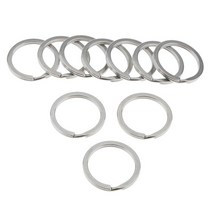 shangren 10PC 없음 녹 O 링 스포츠 키 체인 버클 홀더 캠핑 경량, 설명, 실버 25mm