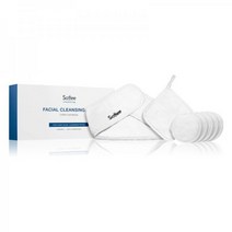 Saffee 사피 클린징 세트 - spa headband 1 pc + 메이크업 리무버 Pads 5 make-up removal cloth, Set