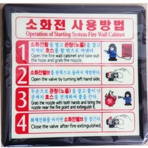 소화전사용방법 축광 5매 소화전사용법 hb151ea