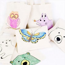 ABC문구 민화샵 민화 미니 에코백 만들기 천가방, 여우 미니 에코백