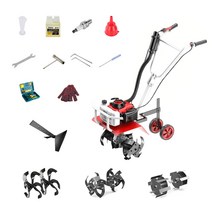 BONJOUR 로타리 트랙터 휴립기 텃밭 주말농장 농사용 소형 농업용기계 4행정, 4행정 도랑 파기 세트