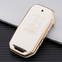 아케나 기아 카니발 쏘렌토 K3 K5 K7 K8 K9 니로 셀토스 스포티지 스마트키 케이스, RA-03, 화이트