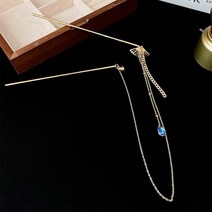 머리핀 장식 미니웨딩 클립 긴체인 태슬 더블 헤어 포크 헤어핀 레트로 액세서리 중국 한 옷 머리 장식