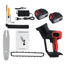 충전용 전기톱 충전 미니 체인톱 나무 자르는 기계 그라인더 체인 톱 소형 엔진 Makita 배터리가있는 8 인치 288VF 1500W 전기 브러시리스 모터 식 전기 목공 용, 2 배터리