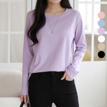 올리비에스클로젯 올리비에스클로젯 데일리 심플 라운드 면 티셔츠_O2302TS026A