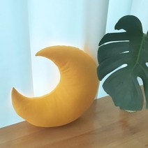 [바보사랑] (자체제작)미드센츄리 쿠션 달이 쿠션 아기방 꾸미기 달님 안녕 노랑달이