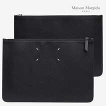 메종마르지엘라 22FW PLAIN 레더 스티치 클러치백 BK