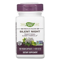 네이처스웨이 Silent Night Blend 발레리안 레몬밤 혼합물 1760mg 100 베지캡슐