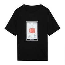 베스띠벨리 22S/S 일러스트 프린팅 반팔 티셔츠 BEI2816BK