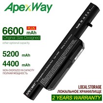 업그레이드 보조 ApxWay 6 Cells C4500BAT-6 CLEVO C4500 시리즈 C5105 W150 B7110, 02 5200mAh