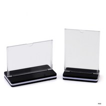 키알리 A7 양면 아크릴 t자형꽂이 POP꽂이 쇼케이스 예약석 안내판, 제품선택, 가로형