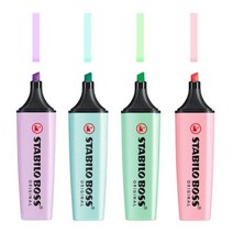 스타빌로 파스텔 형광펜 4색 민트 라일락 핑크 다꾸