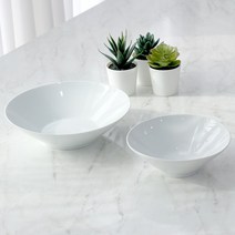 IKEA 화이트접시 원형접시 디저트접시 파스타접시 오목접시, 화이트 오목접시 L