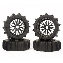 RC 자동차 부품 18 오프로드 단기 코스 트럭 원격 제어 모델 사막 타이어 물 플로트 눈 휠 바퀴 17MM, 01 Black 4pcs