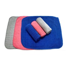 [무지개]바둑극세사 손걸레 40x60 행주 타올 청소용품, 색상:분홍