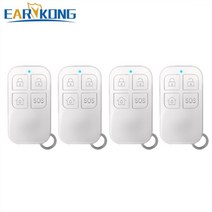 스마트홈 무선 원격 리모콘 433MHz 무선 원격 컨트롤러 큰 버튼 G4 / G50 T90 W2B 와이파이 경보 시스템, 03 4 pcs