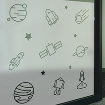 유리 창문 그래픽 시트지 반투명 안개 시트지 02, 가로 90cm X 세로 110cm