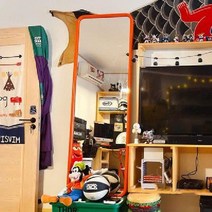 모던 매장 메탈 전신거울 미드센추리 카페 쇼룸 인테리어 컬러 피팅 미러, 오렌지60×180