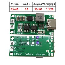 2S 3S 4S BMS 유형 C 8.4V 12.6V 16.8V 스텝 업 부스트 컨버터 모듈 18650 리튬 배터리 충전기 전원, 09 4S 4A
