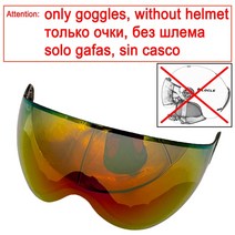 LOCLE-인 몰드 겨울 스포츠 스키 헬멧 남성 여성 스노우 보드 고글 마스크 스케이트, M (52-56cm), Only Colorful Lens