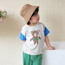 버터컵 픽미베어배색티