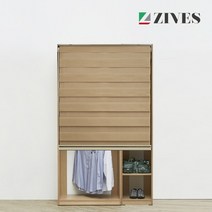 지베스 바흐 1200B(2단옷장8+선반4) 드레스룸+블라인드 세트 드레스룸가구, 오크