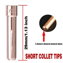 도구 1.0/1.6/2.4/3.2mm TIG 숏 콜레트 팁 10N22S 10N23S 10N24S 10N25S WP17 WP18 WP26 Tungstens 전극, [02] 8pcs, [03] 1.6mm 0.063in