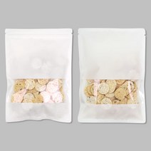 홍진포장 화이트 투명창 포장봉투 100장 (지퍼선택) 사이즈 9종, (지퍼없음) 25x35cm - 100장 (장당144원)