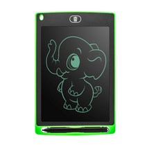 스마트전자칠판 전자칠판 4.4/6.5/8.5/10/12 인치 어린이 LCD 태블릿 그리기 장난감 그림 도구 전자 쓰기 보드 소년 키즈 교육, [08] 8.5 inch green