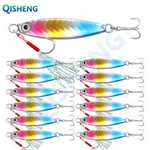 [QISHENG] 배스루어 반짝이 메탈지그 13개입/세트, WS-13#, 15g