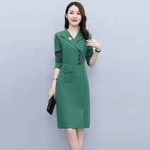 랩 원피스 하프기장 스윗 중년 셋업 여성 가을 작은 키 빅사이즈 긴 소매 4290978363