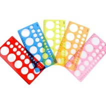 템플릿자 도형 모형자 템플레이트 제도 제도용 모양자, 1개, 대