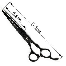 애견 미용 가위 6인치 애완 동물 가위 개 손질 절단 + 숱치기용 키트 일본산 440c 블랙 모델, 04 1 pcs