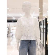ab.f.z [ab.f.z] 자수펀칭면블라우스 (KSX2HB31D1)