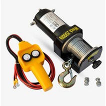 소형 전기 윈치 12v 호이스트 트럭 크레인 자동 차량 탑재 로프 인양기, 2000lbs12V조이스틱와이어컨트롤, 1개