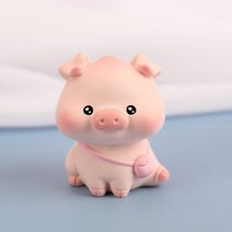 여성을위한 핑크 복숭아 돼지 자동차 인테리어 장식품 귀여운 액세서리 학생을위한 수지 공예 아기 선물 홈 자동차 장식, 04 Small- Style A, 보여진 바와 같이