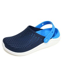 [크록스] 키즈 라이트라이드 클로그 샌들 네이비화이트 유아 205964-462