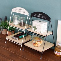 다육이정리대 화이트 우드 미니 2단선반 조립식앵글 식탁위수납 메탈랙 주방틈새장, 1개