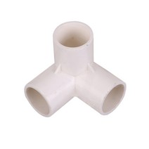 PVC 원형 파이프 연결 배수용 이음관 소켓 3구 25mm, 1개