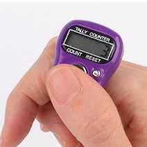 손가락에 끼워쓰는 칼라 디지털계수기 원터치 버튼 카운터기, 단품, 1개