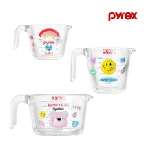 파이렉스 노티드 유리 계량컵 비커 250ml 500ml 1L