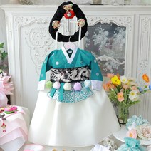 도담도담 궁중당의 청록 여아 돌 백일한복 돌잔치