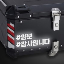 LINE CUT 오토바이 알루미늄 탑박스 배달통 문구스티커 데칼 BDT-0002, M, 반사파랑