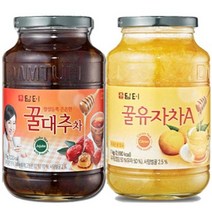 담터 꿀유자차 1kg+꿀대추차 1kg+전용포장, 담터 꿀유자차 1kg+꿀대추차 1kg