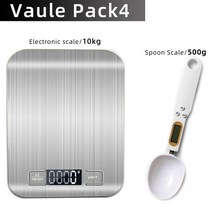 계근대 LCD 디스플레이 5kg 전자 저울 측정과 주방 저울 디지털 다기능 스테인레스 스틸 저울, 중국, 밸류 팩 4