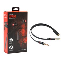 탁스타 SPRINT 게이밍 이어셋 PC 변환 젠더 케이블 세트 듀얼 마이크 이어폰 온라인수업 스마트폰 노트북, SPRINT + 변환 젠더 + 아이폰젠더